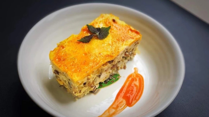 Thành phẩm món chả hấp chay