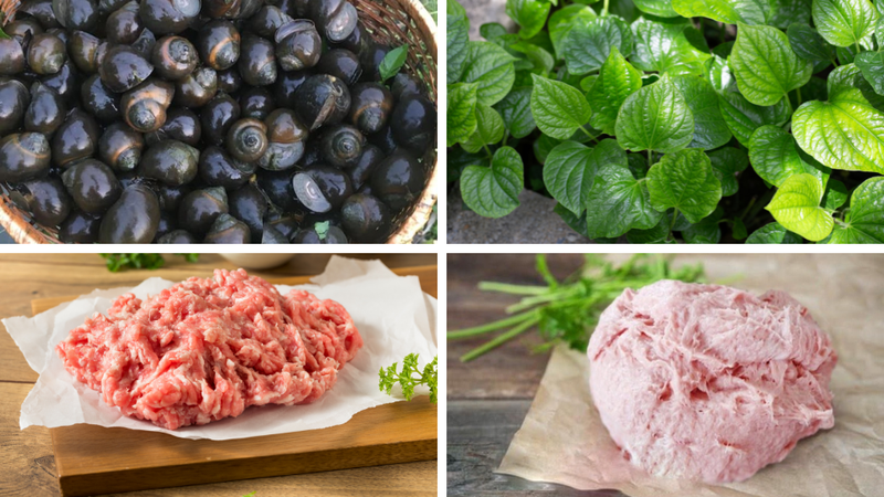 Chả ốc cuốn lá lốt 1