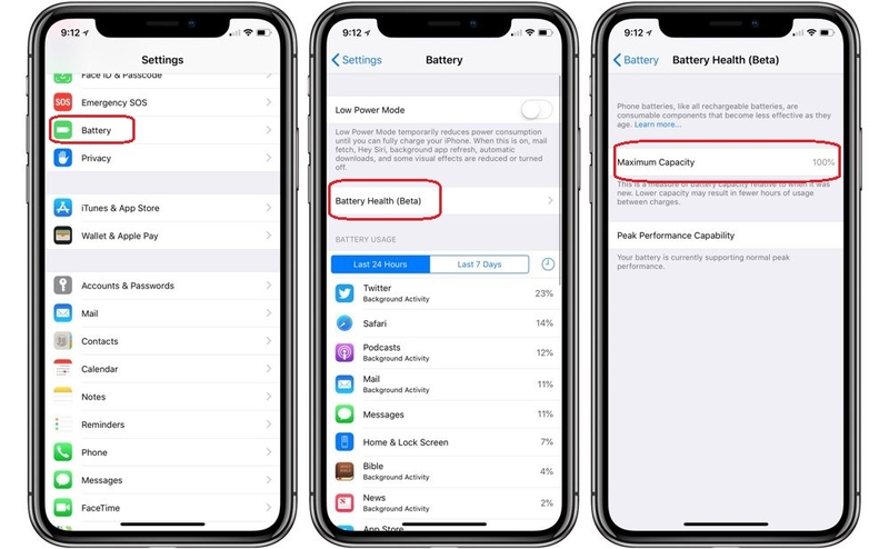 Kiểm tra độ chai pin trong Cài đặt iPhone