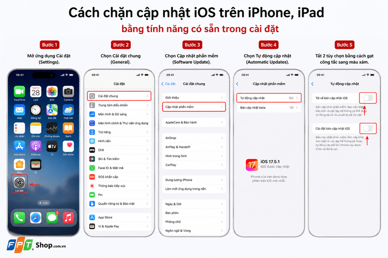 chặn cập nhật iOS trên iPhone, iPad 1