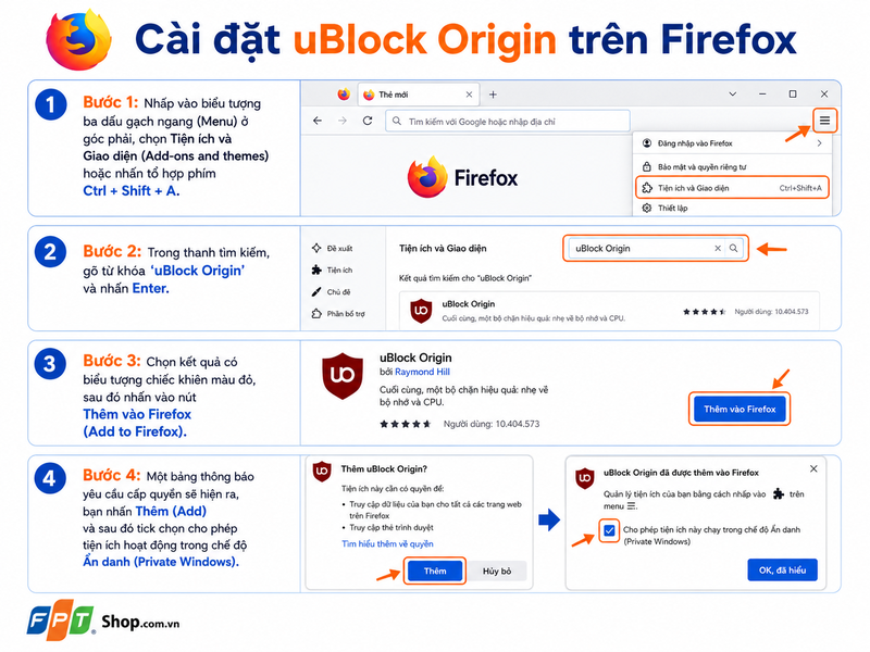 cách chặn quảng cáo trên Firefox 3