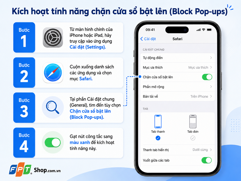 cách chặn quảng cáo Safari 1