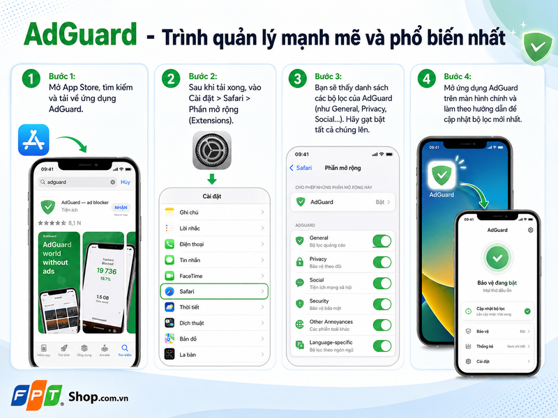 cách chặn quảng cáo Safari 3