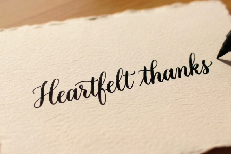 Heartfelt thanks