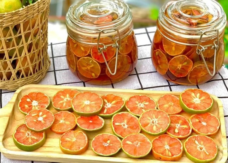 chanh đào ngâm đường phèn hình 10