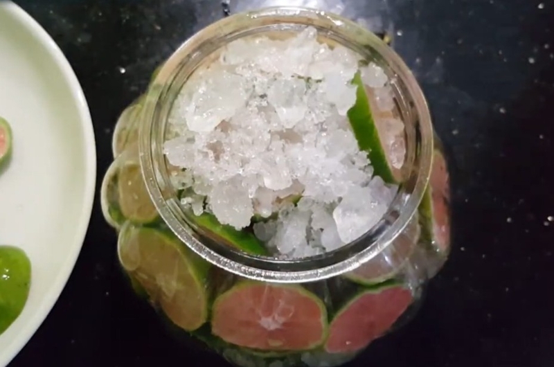 chanh đào ngâm đường phèn hình 8