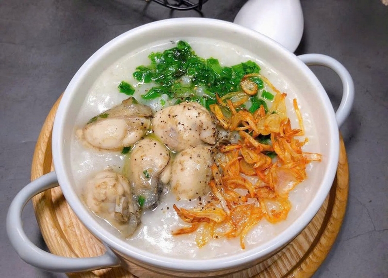 cháo hàu nấm rơm ảnh 6