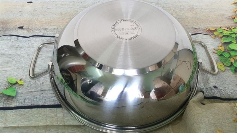 Chảo inox 304 đáy từ nắp kính 32 cm Fivestar FSCL31001