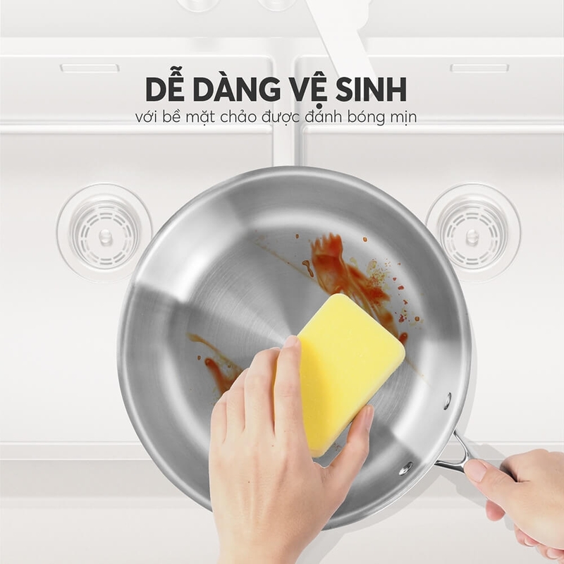 Chảo inox không chống dính ảnh 4