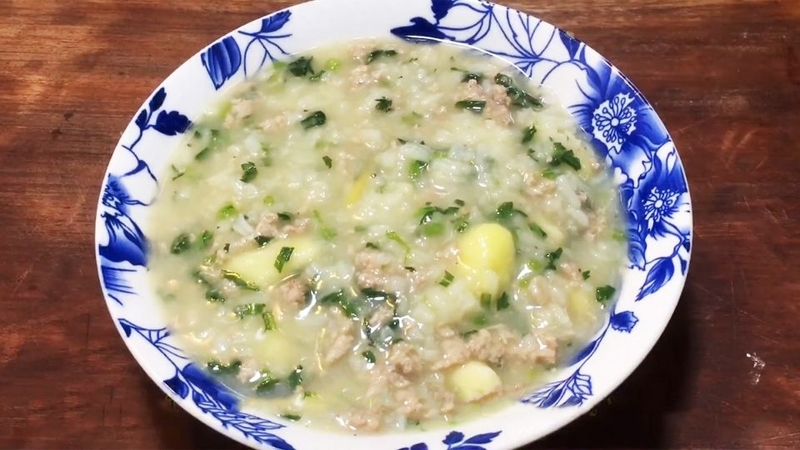 Cháo thịt dê khoai tây 2