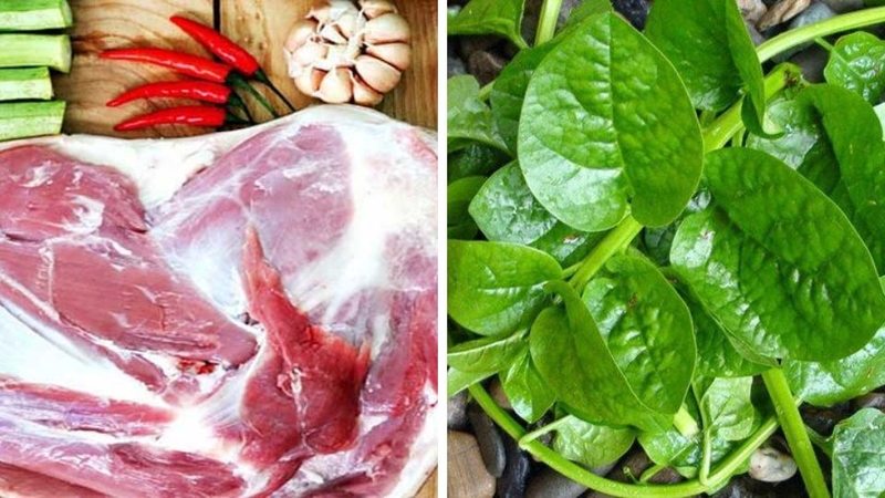 Cháo thịt dê rau mồng tơi 1