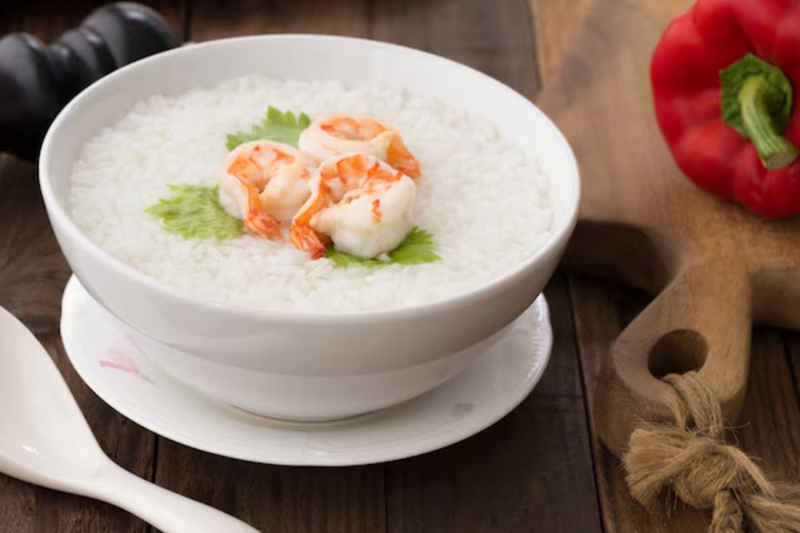 Cháo tôm kỵ với rau gì - 02