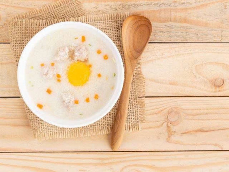 cháo yến mạch trứng gà ảnh 1