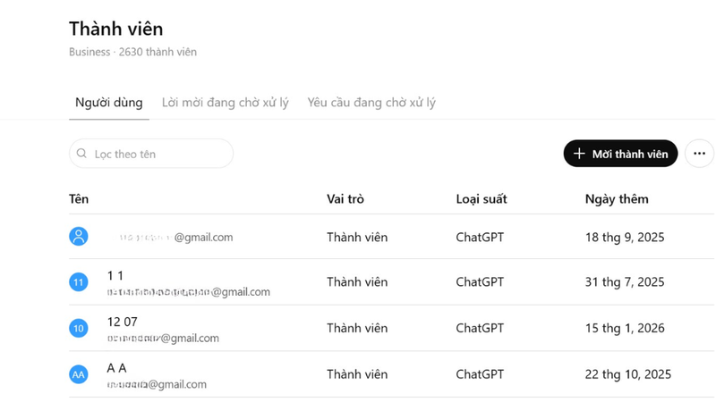 Quản lý người dùng linh hoạt