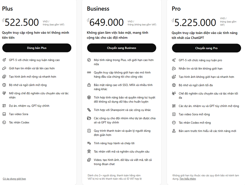 So sánh ChatGPT Plus và Gemini Pro 3