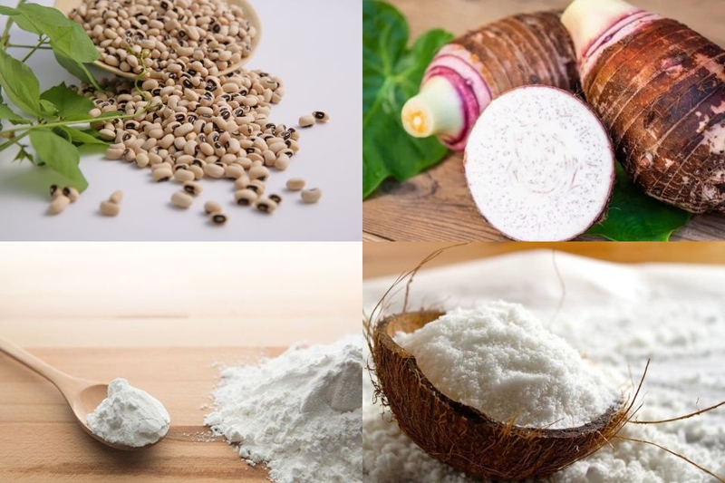 chè đậu trắng khoai môn dừa nạo