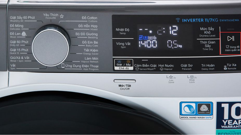 Đối với máy giặt có bảng điều khiển cơ 3