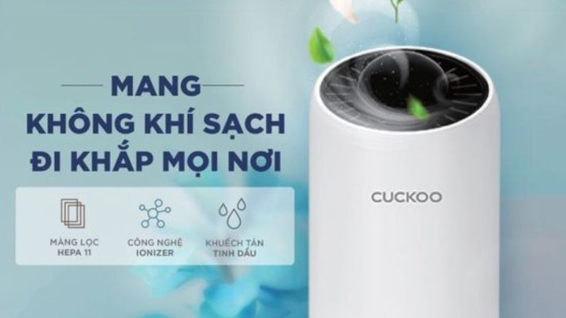 Máy lọc không khí mini Cuckoo CAC-AG0110FW/WHCKV