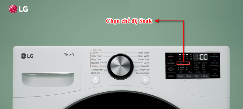 chế độ ngâm của máy giặt lg cửa ngang (ảnh 3)