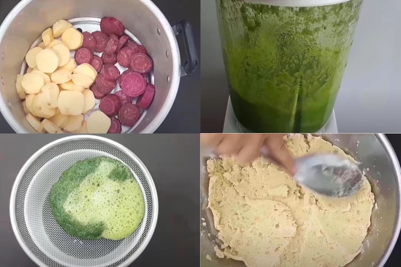 Khi khoai đã nguội bớt, dùng nĩa hoặc chày nghiền thật nhuyễn