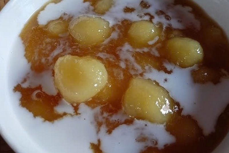 Chè khoai mì đường thốt nốt béo ngậy