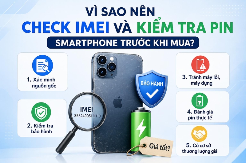 check imei và kiểm tra pin smartphone ảnh 2