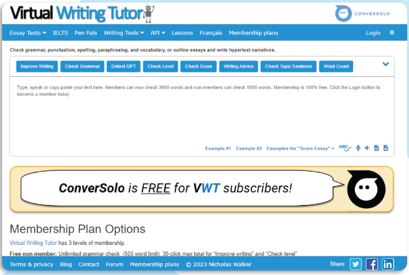 virtual writing tutor