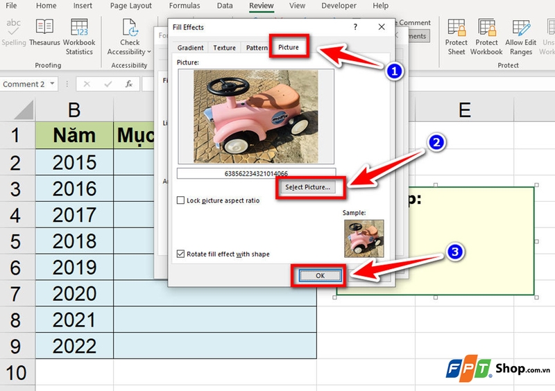 Chèn ảnh vào ghi chú trong Excel - 03