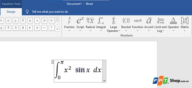 Chèn biểu thức Toán học trong Word - 09