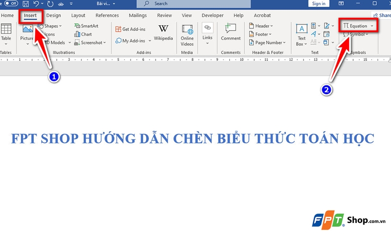 Chèn biểu thức Toán học trong Word - 08
