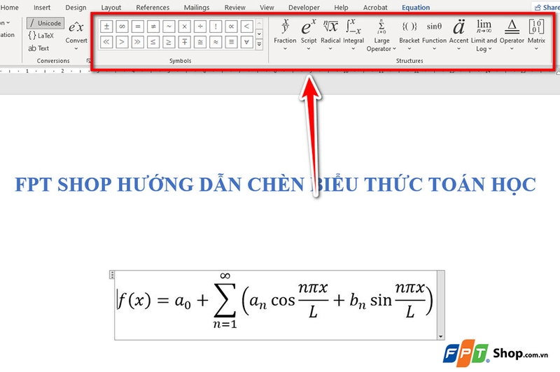 Chèn biểu thức Toán học trong Word - 10