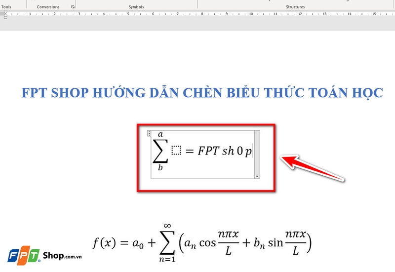 Chèn biểu thức Toán học trong Word - 02