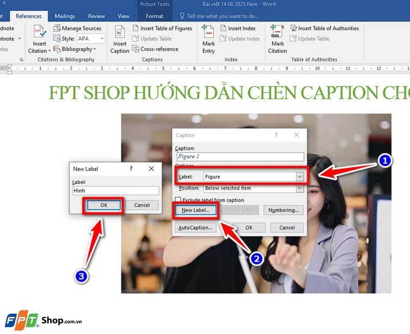 Chèn caption cho ảnh trong Word - 06