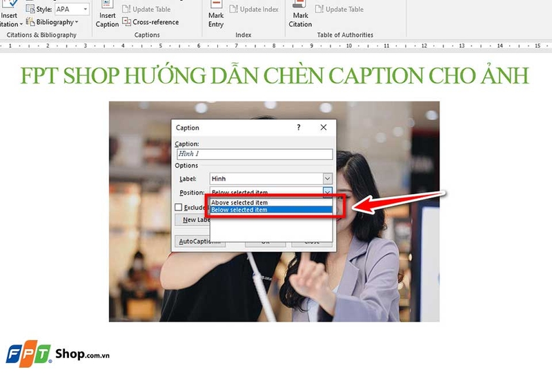 Chèn caption cho ảnh trong Word - 05