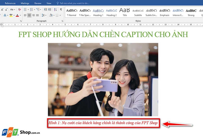Chèn caption cho ảnh trong Word - 02