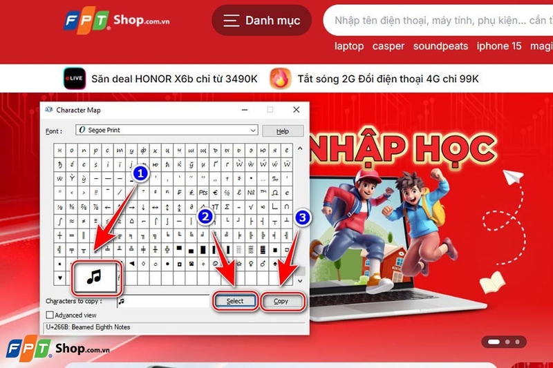 Chèn icon nốt nhạc - Ảnh 12
