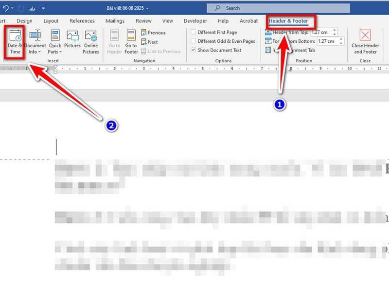 Cách chèn thời gian, ngày giờ trong Word - 10