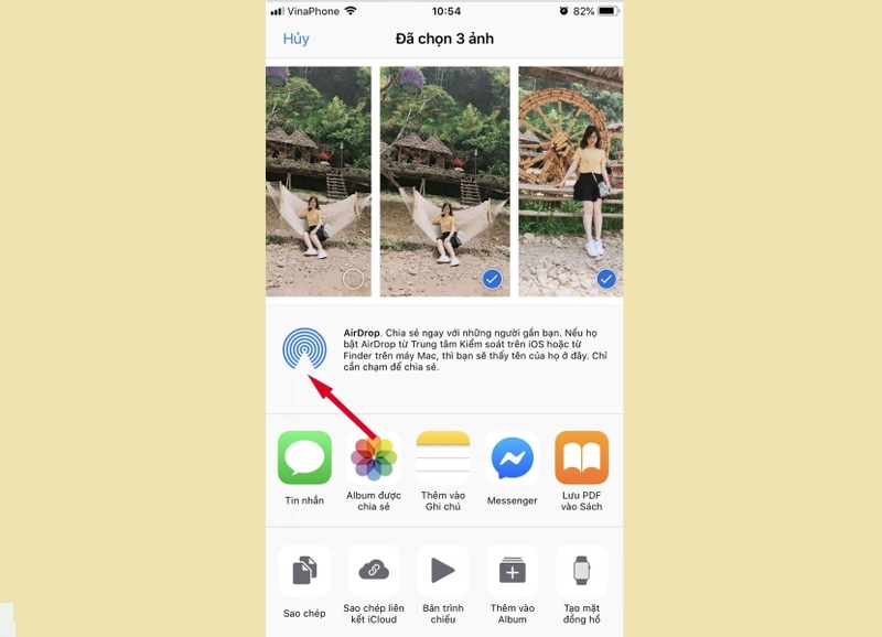 chia sẻ ảnh, video qua AirDrop trên iPhone 6s Plus 5