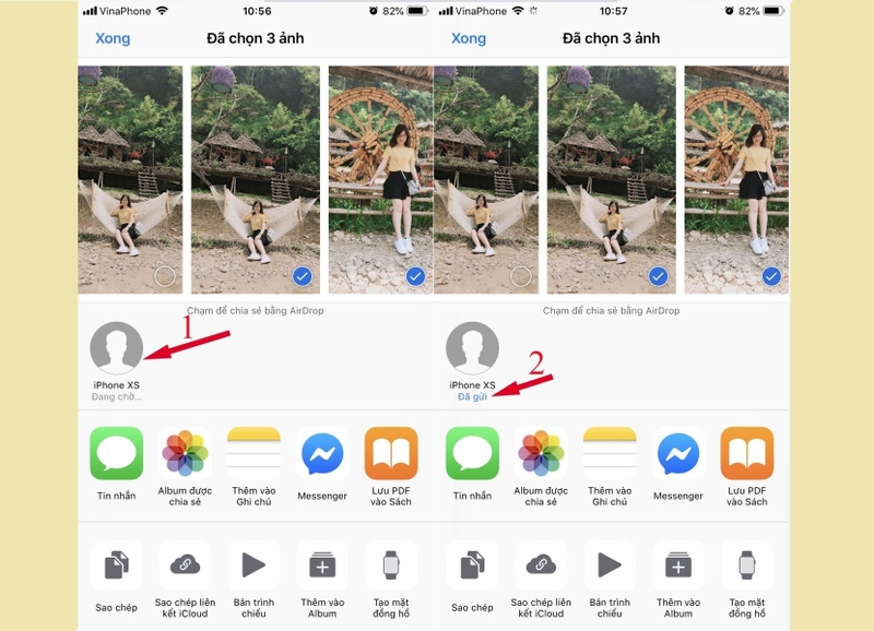 chia sẻ ảnh, video qua AirDrop trên iPhone 6s Plus 6