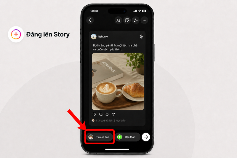 Chia sẻ bài đăng Threads lên Instagram ảnh 4