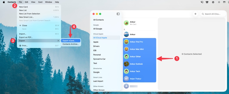 Chia sẻ liên hệ trong Danh bạ trên máy Mac - Hình 5