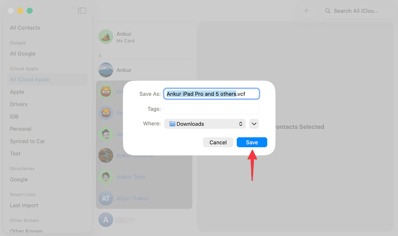 Chia sẻ liên hệ trong Danh bạ trên máy Mac - Hình 6