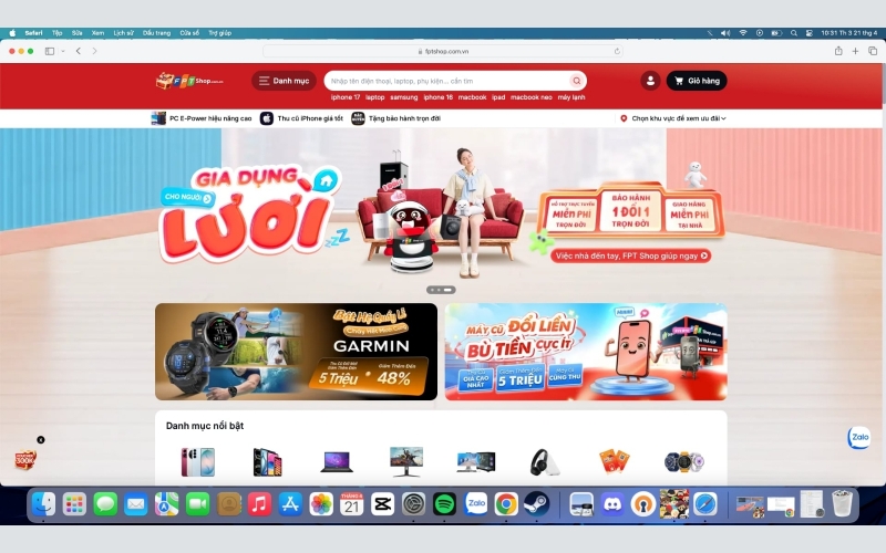 Truy cập vào trang web mà bạn muốn chia sẻ