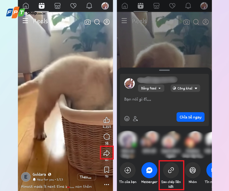 chia sẻ video Reels Facebook qua Zalo 22.png