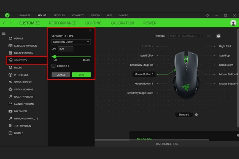 chỉnh dpi chuột razer (ảnh 4)
