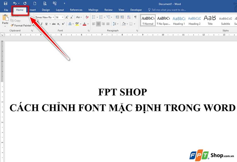 Cách chỉnh font chữ mặc định trong Word - 04