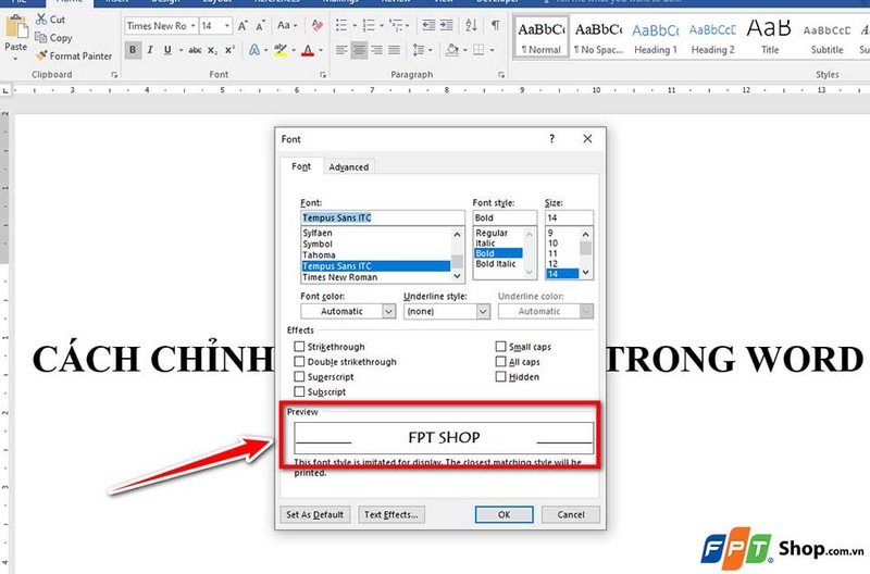 Cách chỉnh font chữ mặc định trong Word - 07