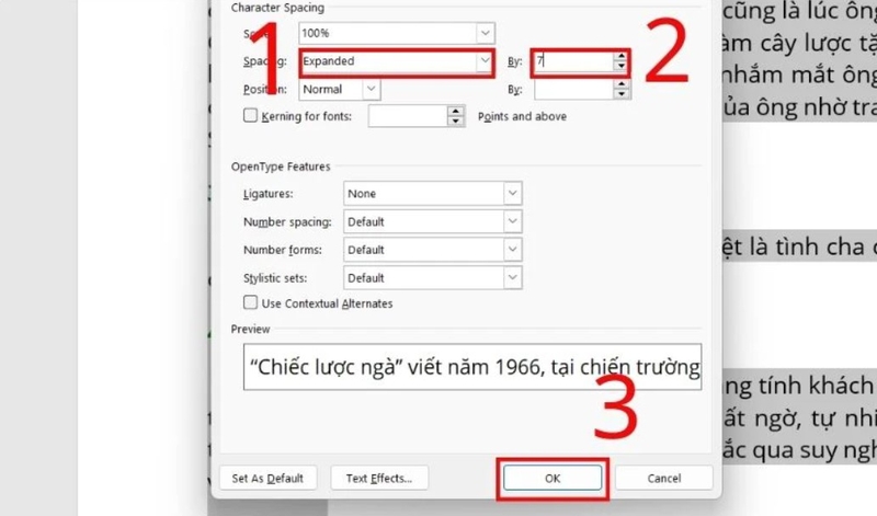 chỉnh khoảng cách chữ trong Word hình 9