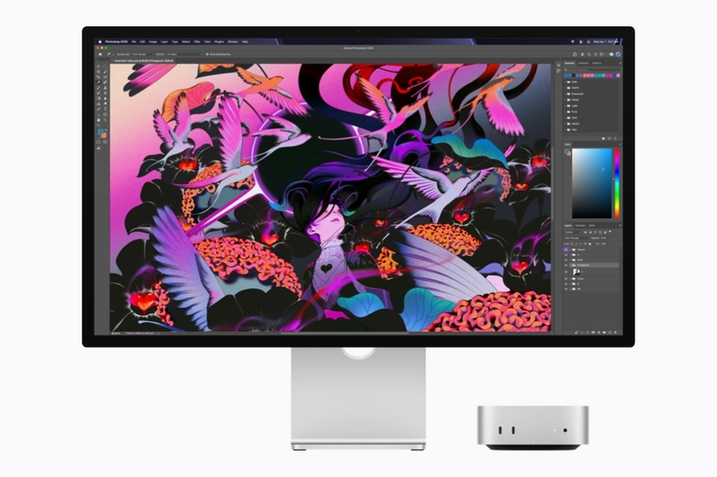 Mac mini trang bị chip M6 xử lý các tác vụ sáng tạo trên Adobe Photoshop.