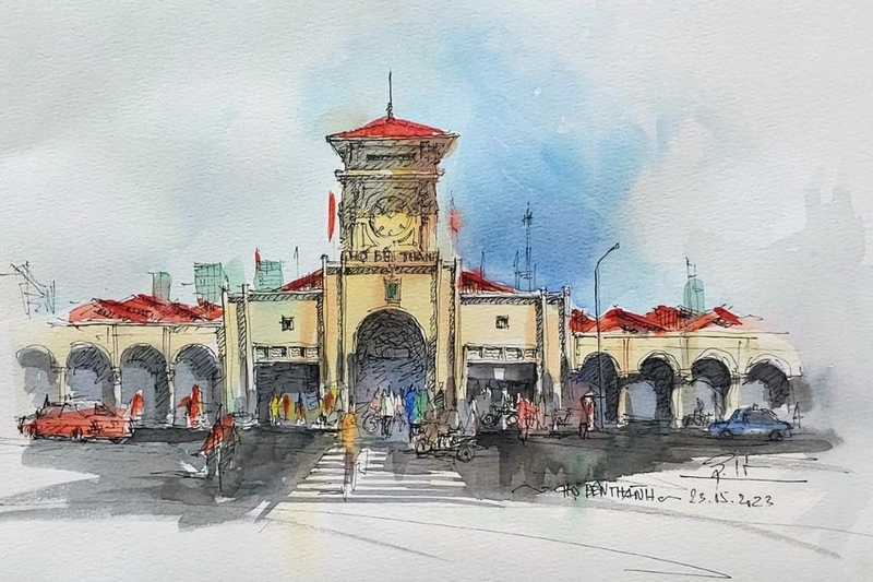 Khám phá kiến ​​trúc biểu tượng của chợ Bến Thành